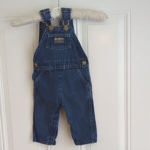 OshKosh Vintage Denim Overalls. 6/9 Mos.